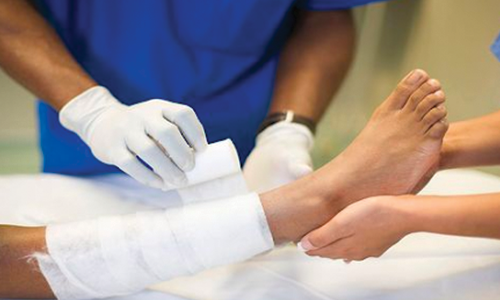 Professionals Who Treat Wounds Using Medical Tape